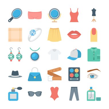 Fashion and Clothes Vector Icons 3 clipart