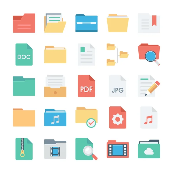Files and Folders Vector Icons 2 — Stock Vector