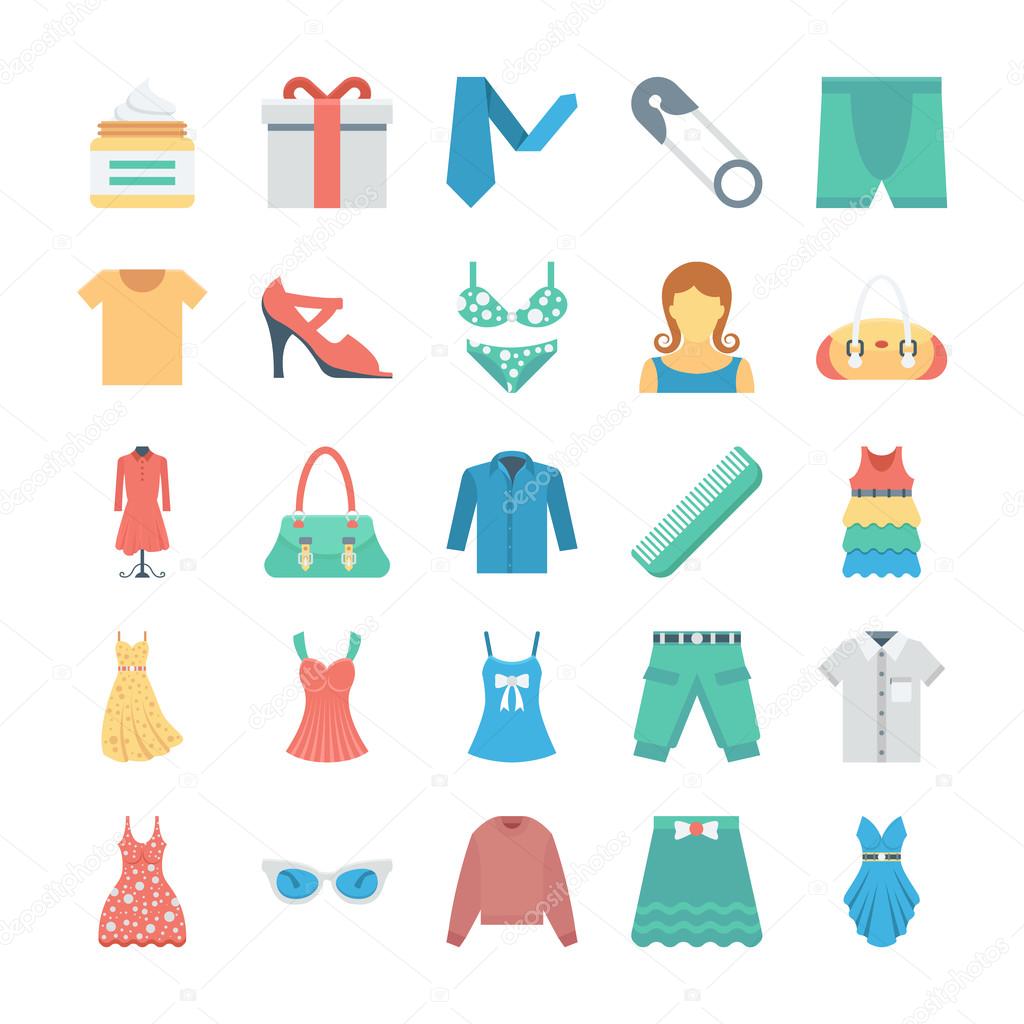 Fashion and Clothes Vector Icons 8