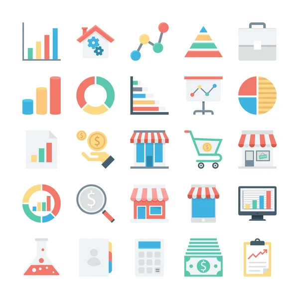 Markt en economie gekleurde Vector Icons 1 — Stockvector