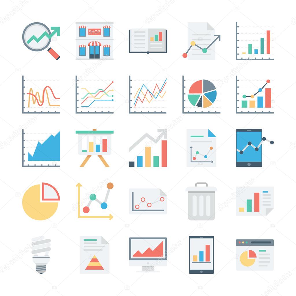 Market and Economics Colored Vector Icons 4