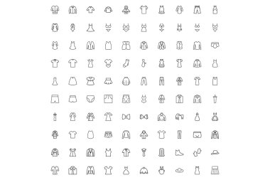 Men and Women Clothes Icons Pack clipart