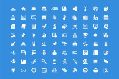 okul ve eğitim Icons set