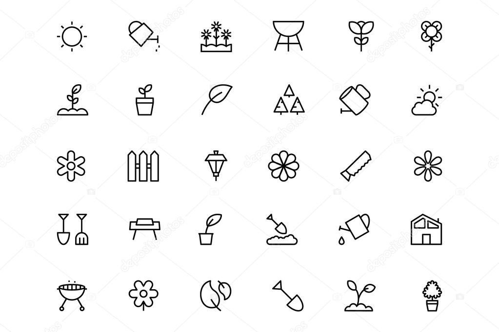 Gardening Line Icons 1