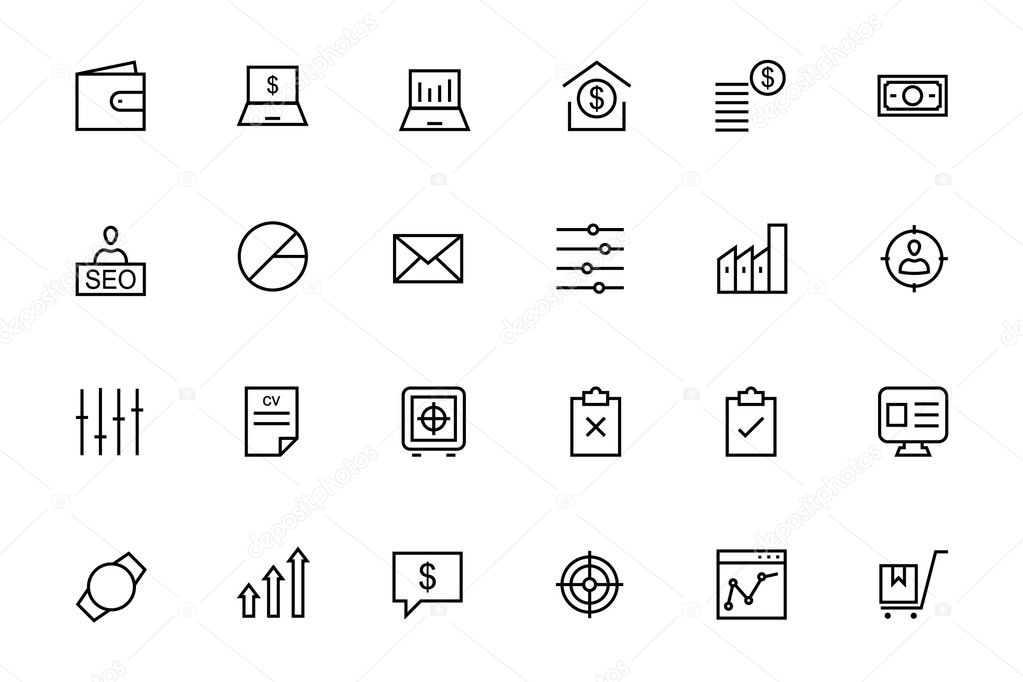 Business and Finance Line Icons 3