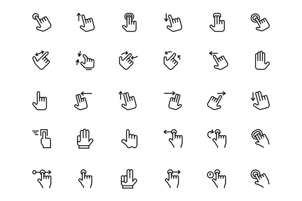 Ręką gest linii wektor ikony 1 — Zdjęcie stockowe