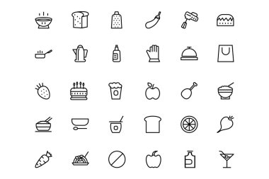 Yiyecek ve içecek hat simgelerini 7