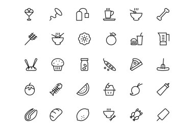 Yiyecek ve içecek satır simgeler 14