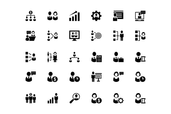 Iconos de Vector de Recursos Humanos 1 — Foto de Stock