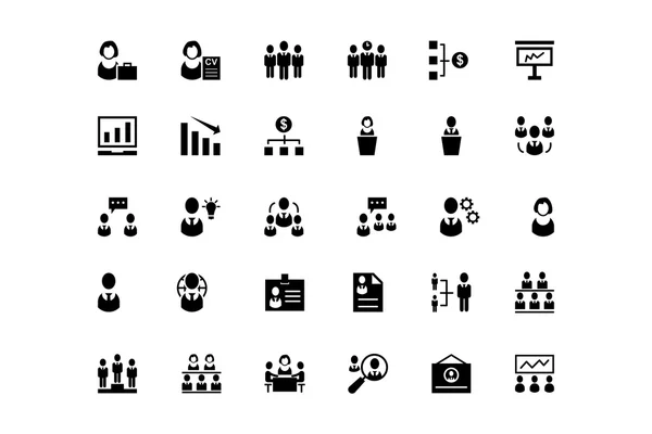 Iconos de Vector de Recursos Humanos 2 —  Fotos de Stock