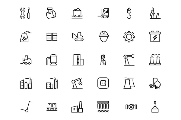 Industrial Processes Line Vector Icons 2 — Stock Photo, Image