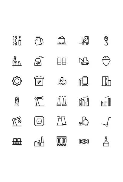 Industriële processen lijn Vector Icons 2 — Stockfoto