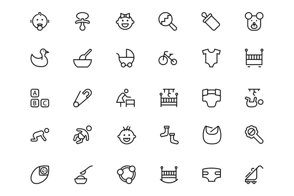 Baby Line Vector Icons 1 — Stock Photo, Image