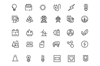 Energy Line Vector Icons 1 clipart