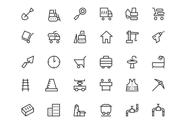 Bouw lijn Vector Icons 2 — Stockfoto