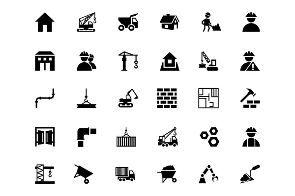 Construcción de iconos vectoriales 1 —  Fotos de Stock