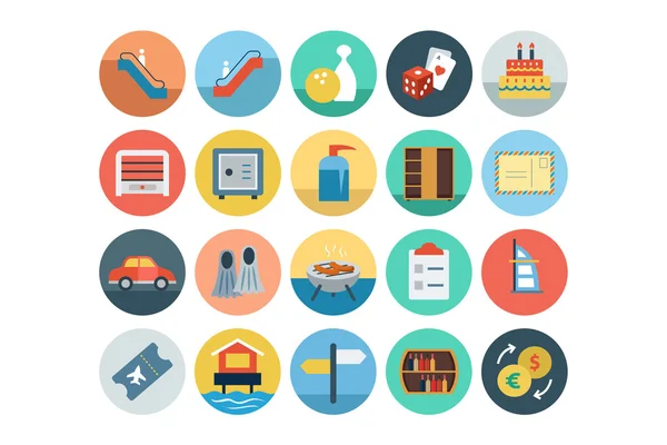 Flat Hotel and Restaurant Vector Icons 7 — Stock Photo, Image