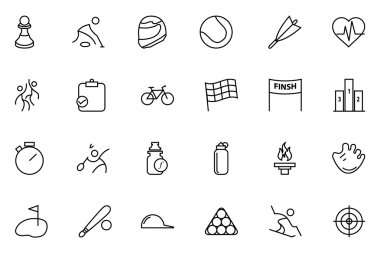 Sports Vector Line Icons 2 clipart