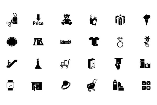 Compras Vector iconos 5 — Archivo Imágenes Vectoriales