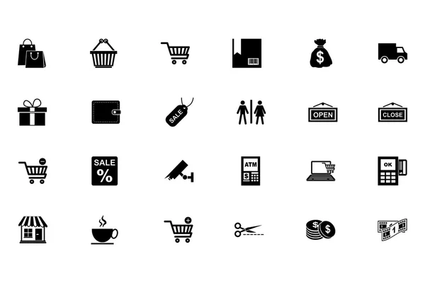 Zakupy wektorowe ikony 1 — Wektor stockowy
