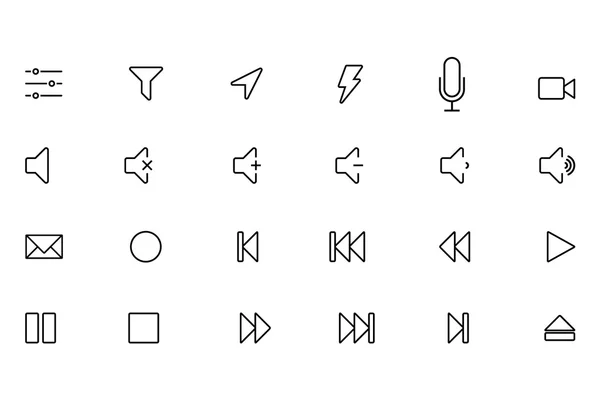 IOS и Android Vector Icons 8 — стоковый вектор