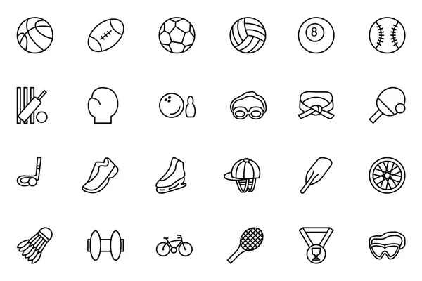 Deportes Vector Line Iconos 1 — Vector de stock