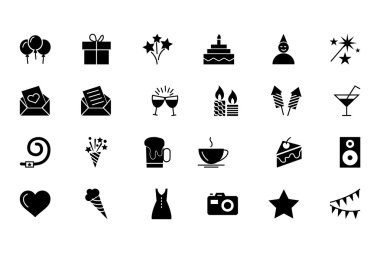 Parti ve kutlama vektör simgeler 1