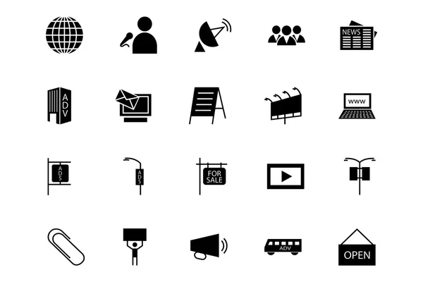 Media and Advertisement Vector Icons 3 — Stock Vector