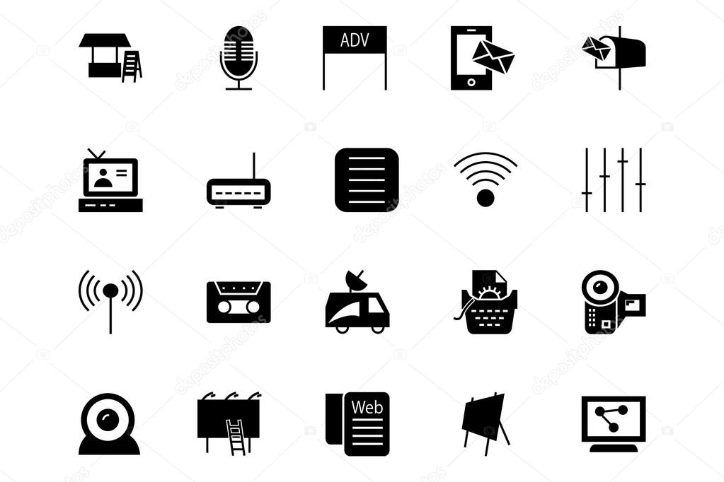 Media and Advertisement Vector Icons 4