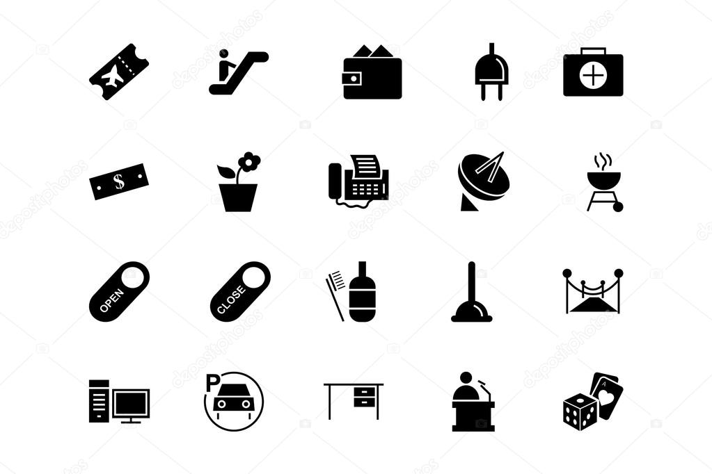 Hotel and Restaurant Vector Icons 4