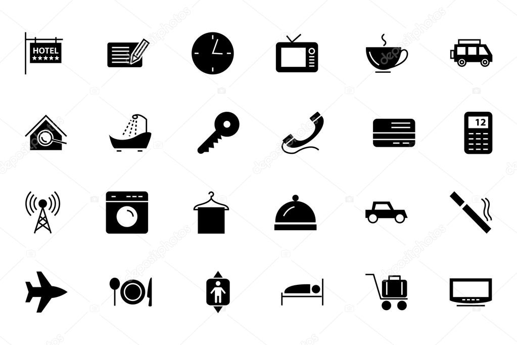 Hotel and Restaurant Vector Icons 1