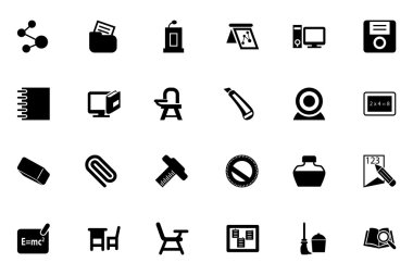 Okul ve eğitim vektör simgeler 4