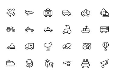 Çizgi vektör simgeler 2 taşıma