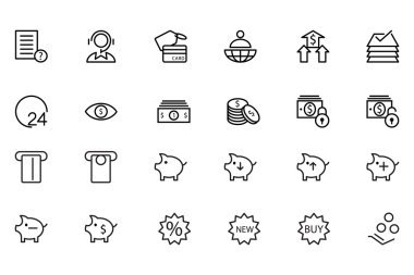 Finance Line Icons 10 clipart