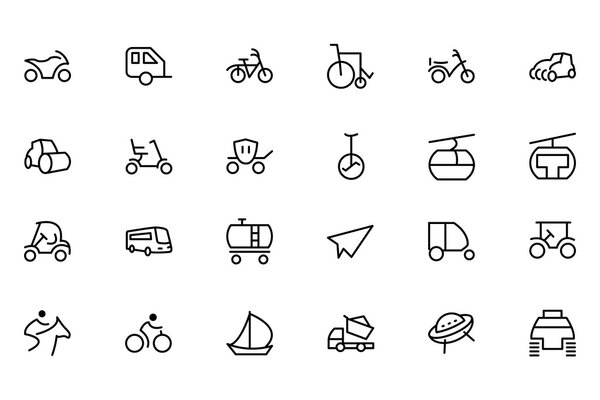 Транспортные векторные иконки 4
