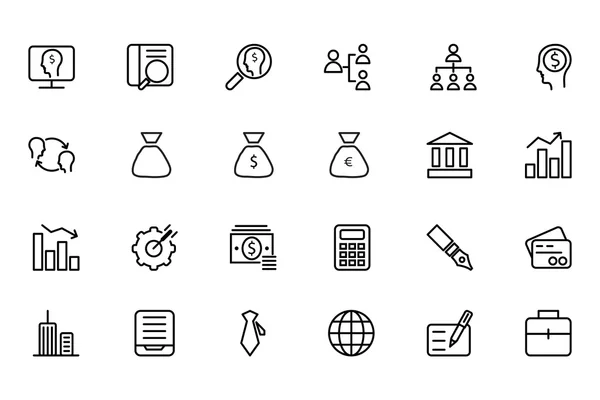 Financiering van lijn Vector Icons 1 — Stockvector