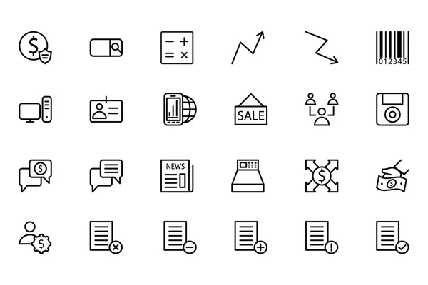 Finanzlinie Icons 9 — Stockvektor