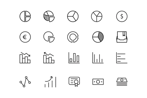 Icônes de la ligne de financement 11 — Image vectorielle