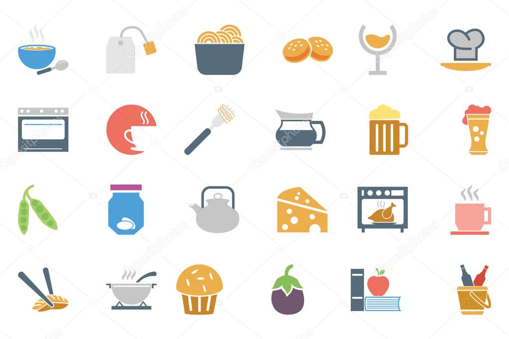 Food Colored Vector Icons 5