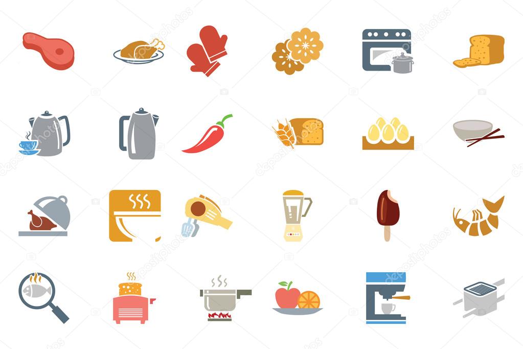 Food Colored Vector Icons 8