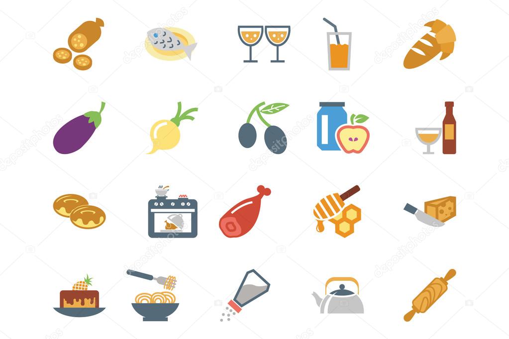 Food Colored Vector Icons 9