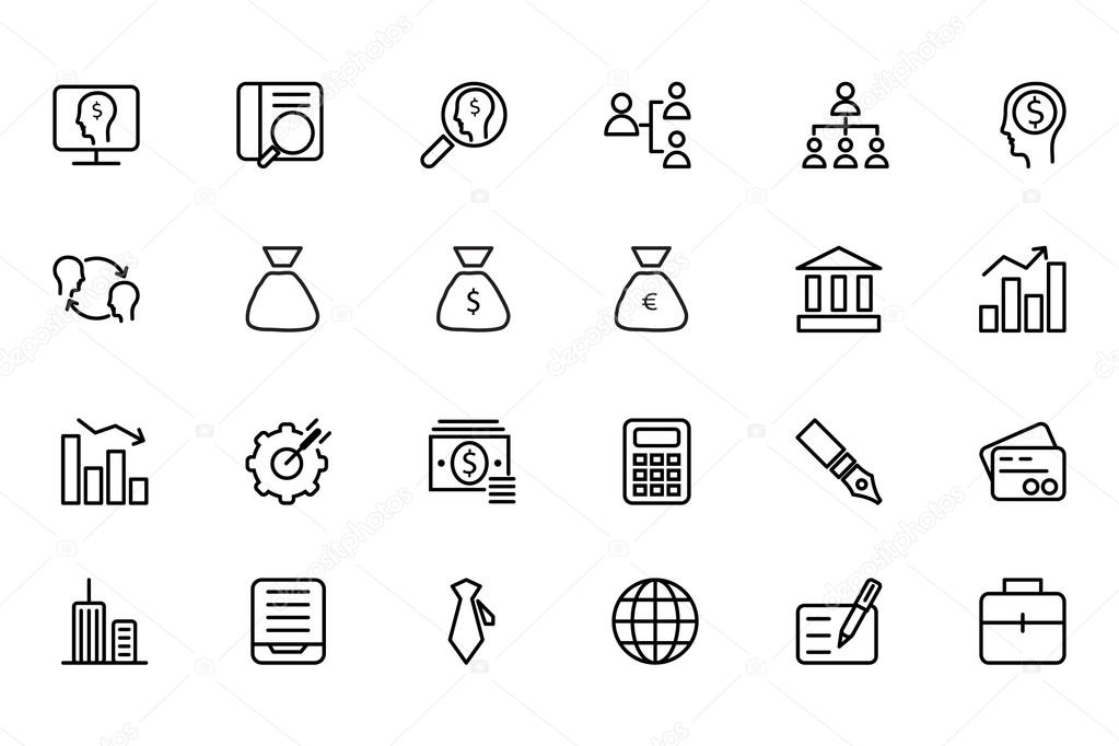 Finance Line Vector Icons 1