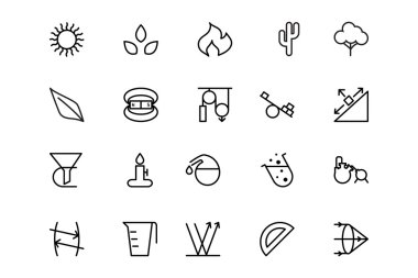 Bilim çizgi vektör simgeler 7