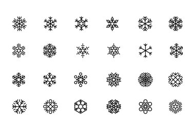 SnowFlakes Vector Icons 1 clipart