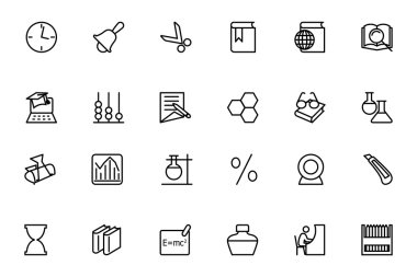 Eğitim vektör hat simgeler 5