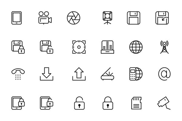 Векторные иконки Медиа-линии 4
