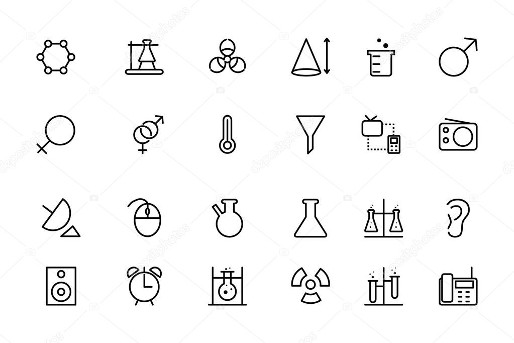 Science Line Vector Icons 3