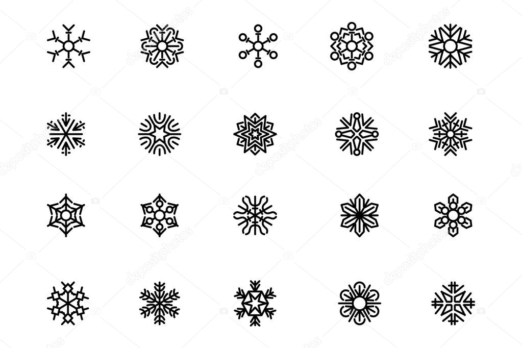 SnowFlakes Vector Icons 3