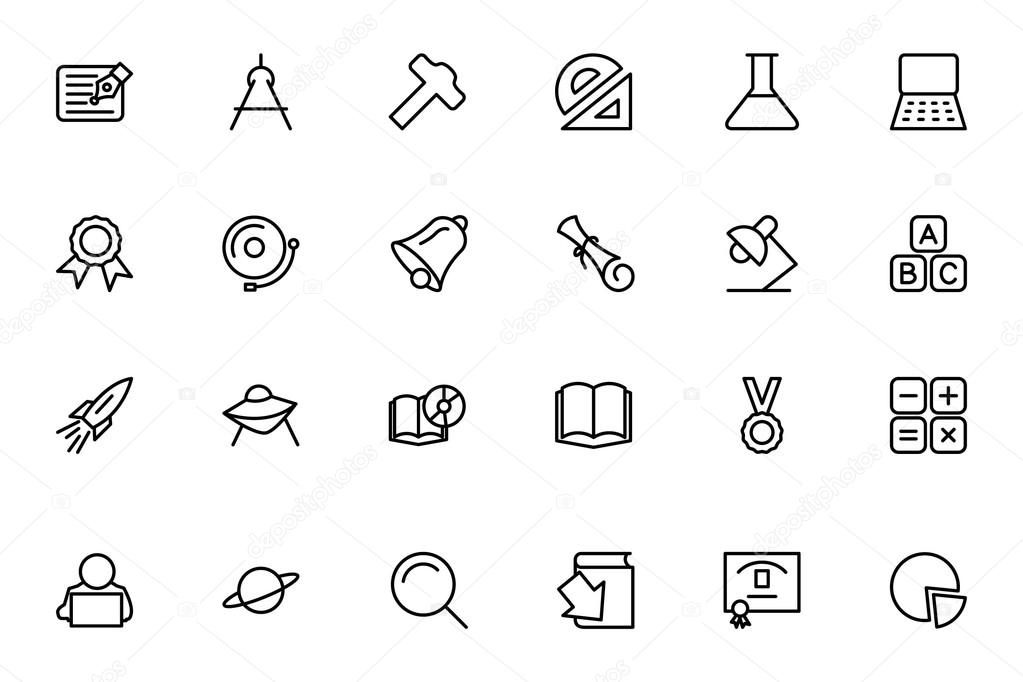 Education Vector Line Icons 2
