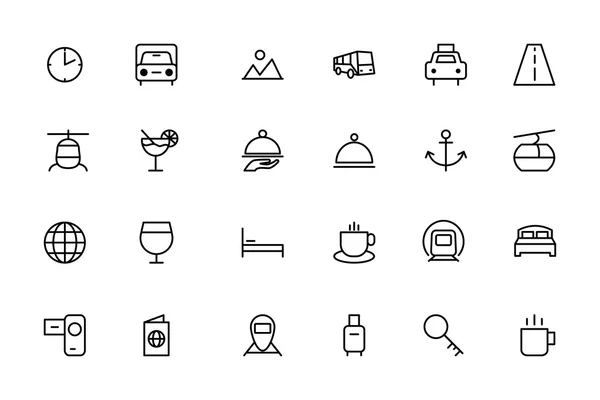 Travel Vector Line Icons 2 — Stock Vector